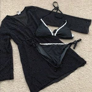 Polka Dot Bikini with matching cover up